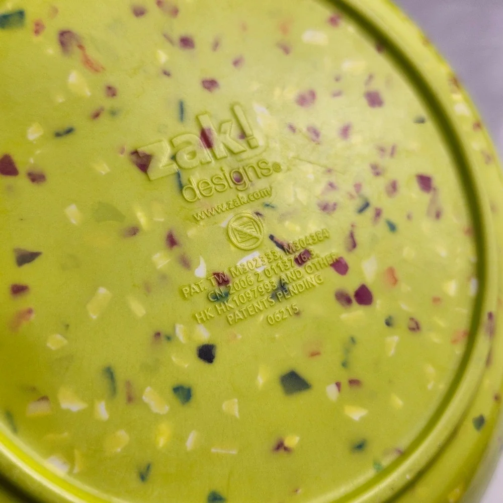 Zak Designs Green Confetti Melamine Bowl 9